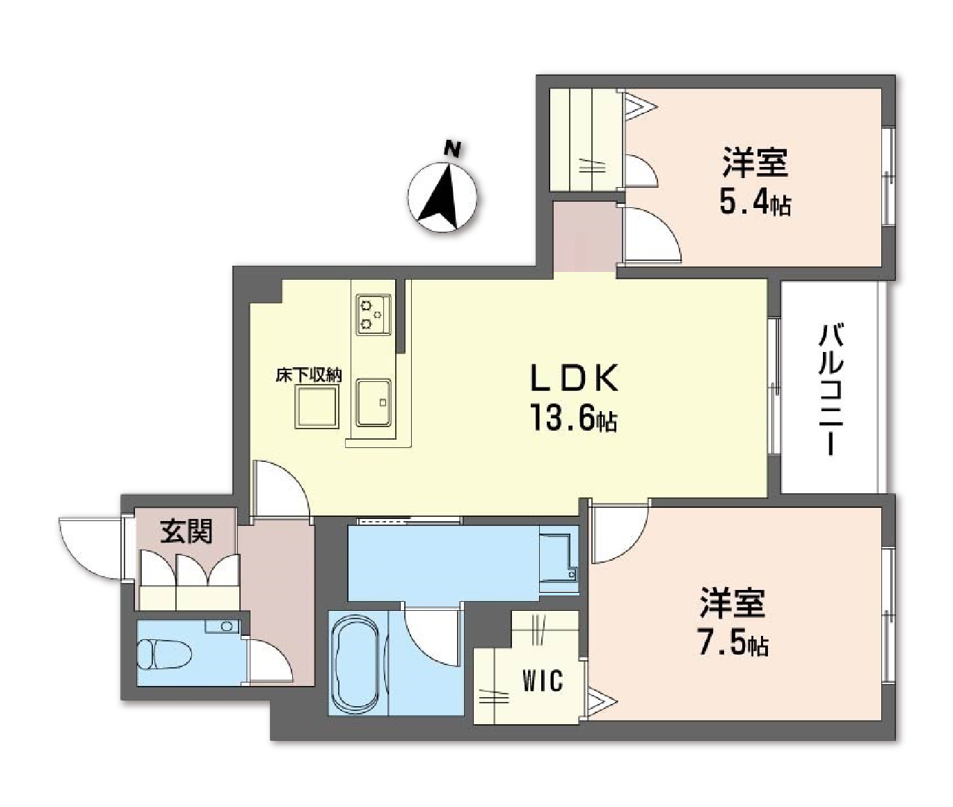 Espoir宝塚・川面0105号室の間取り